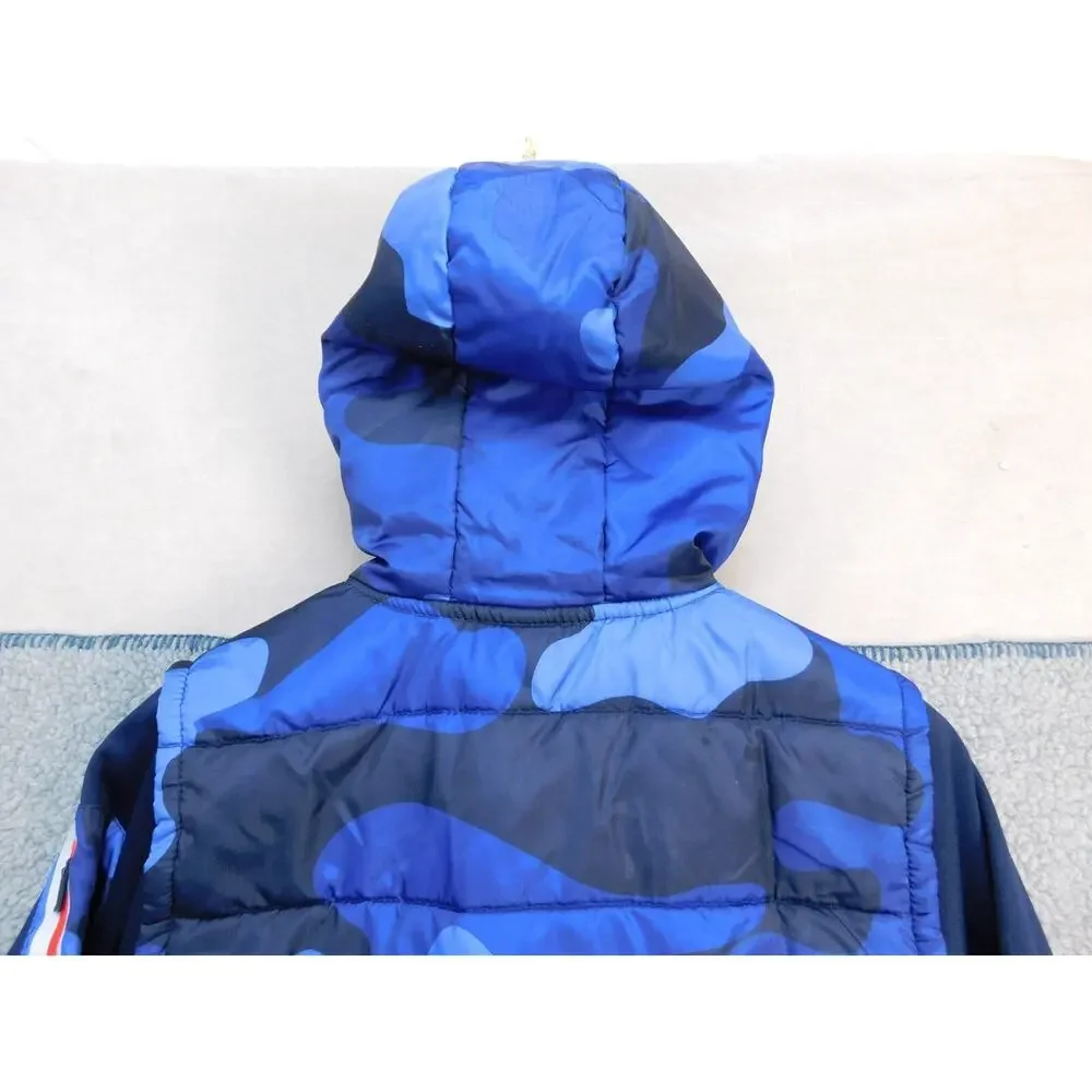 REEBOK Softshell Blue Camo Brushed Fleece Lined Jacket Size L Boys